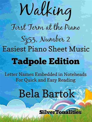 cover image of Walking First Term at the Piano Sz53 Number 2 Easiest Piano Sheet Music